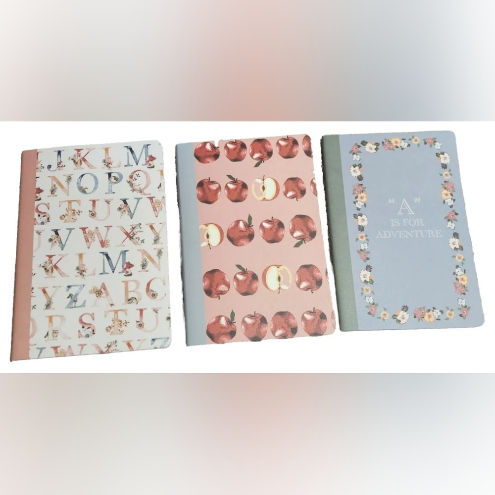 Matilda Jane Notebooks Journals Notepads Paper Alphabet Apple Set Of 3 New RARE